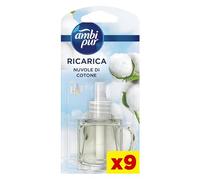 Ambi Pur Mono Profumatore Elettrico, Elimina Odore, 9 Ricariche, Cotone