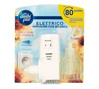 AMBI PUR Starter Kit Diffusore Elettrico Mono Per Ambienti Ai Fiori Di Vaniglia E Oro Da 20 Ml
