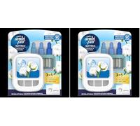 Ambi Pur Nuvole di Cotone 3Volution Starter Kit Deodorante Per Ambienti Con Diffusore Elettrico Programma Intelligente 20ml, 3 Diverse Fragranze Per Combattere Gli Odori (Confezione da 2)