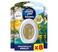 Ambi Pur Profumatore Bagno, Elimina Odori, 8 Pezzi, Profumo di Limone