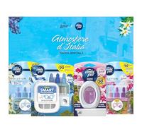 Ambi Pur Profumatore Per Ambienti, Idea Regalo, Lenor Atmosere D'Italia, 1 Diffusore Elettrico 3Volution, 2 Ricariche E 1 Profumatore Bagno Elimina Odori