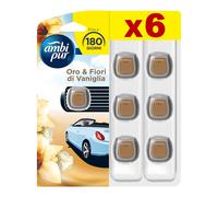 Ambi Pur Profumatore per Auto 6 Deodorannti per Macchina Orchidea Thai Elimina