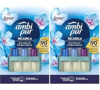 Ambi Pur Ricarica Lenor 3vol Risveglio Primaverile, 20ml (Confezione da 2)