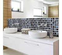 Ambiance Sticker Adesivi Autoadesivi, Decorazioni Murali, Adesivi per Piastrelle per Bagno e Cucina Aliaga - 6 Piastrelle Adesive 10 x 60 cm