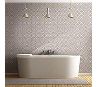 Ambiance Sticker Adesivi Autoadesivi, Decorazioni Murali, Adesivi per Piastrelle per Bagno e Cucina Cementine Azulejos Lilith - 24 Piastrelle Adesive 10 x 10 cm