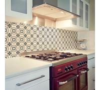 Ambiance Sticker Adesivi Autoadesivi, Decorazioni Murali, Adesivi per Piastrelle per Bagno e Cucina Cementine Azulejos Arthuro - 24 Piastrelle Adesive 10 x 10 cm