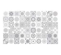 Ambiance Sticker Adesivi Autoadesivi, Decorazioni Murali, Adesivi per Piastrelle per Bagno e Cucina Design Nuance de Gris - 60 Piastrelle Adesive 10 x 10 cm