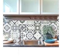 Ambiance Sticker Adesivi Autoadesivi, Decorazioni Murali, Adesivi per Piastrelle per Bagno e Cucina Nuances de Gris Oslo - 30 Piastrelle Adesive 15 x 15 cm