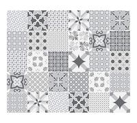 Ambiance Sticker Adesivi Autoadesivi, Decorazioni Murali, Adesivi per Piastrelle per Bagno e Cucina Nuances de Gris Romantique - 30 Piastrelle Adesive 10 x 10 cm