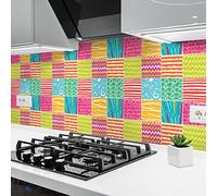 Ambiance Sticker Adesivi Autoadesivi, Decorazioni Murali, Adesivi per Piastrelle per Bagno e Cucina Piastrelle Azulejo Belen - 24 Piastrelle Adesive 10 x 10 cm