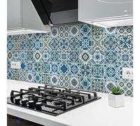 Ambiance Sticker Adesivi Autoadesivi, Decorazioni Murali, Adesivi per Piastrelle per Bagno e Cucina Piastrelle Azulejo Rebecca- 24 Piastrelle Adesive 10 x 10 cm