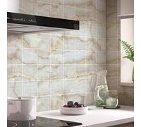 Ambiance Sticker Adesivi Autoadesivi, Decorazioni Murali, Adesivi per Piastrelle per Bagno e Cucina Piastrelle Effetto Cemento Mabré de Orotava - 24 Piastrelle Adesive 10 x 10 cm