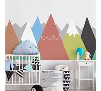 Ambiance Sticker Adesivi per bambini Montagne Scandinavie, 120 x 180 cm