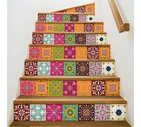Ambiance Sticker Adesivi per scale piastrelle di cemento - 2 strisce da 14,5 cm x 101,5 cm