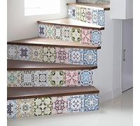 Ambiance Sticker Adesivi per scale piastrelle di cemento - 2 strisce da 33 x 115,5 cm
