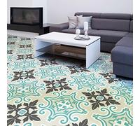 Ambiance Sticker Adesivo da Parete Autoadesivo per Pavimenti in Piastrelle di Cemento con Adesivo Protettivo in Plastica Laminata Antiscivolo Antonio - 4 Piastrelle Adesive 20 x 20 cm