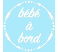 Ambiance Sticker Adesivo per auto con bordo bianco, altezza 19 x larghezza 13 cm