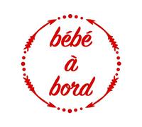 Ambiance Sticker Adesivo per auto con bordo rosso pomodoro, altezza 15 x larghezza 15 cm