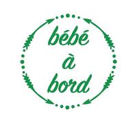 Ambiance Sticker Adesivo per auto con bordo verde cactus, altezza 15 x larghezza 15 cm