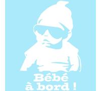 Ambiance Sticker Adesivo per auto con vetro Swag adesivo con bambino a bordo nero, altezza 19 x larghezza 13 cm