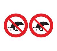 Ambiance Sticker Adesivo per targa adesiva con pipì di cane vietato segnaletica laminata, resistente all'acqua e ai raggi UV, non lasciare che i cani urinino rotondo, 2 adesivi da 30 cm