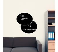 Ambiance Sticker Ardesia - Adesivo da parete trasparente con bolle di dialogo 90 x 90 cm