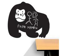 Ambiance Sticker Ardesia - Adesivo da parete trasparente trasparente con gorilla, 75 x 90 cm