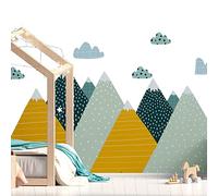 Ambiance Sticker Carta da Parati in Tessuto non Tessuto Affreschi Giganti Preincollati - Ziska Montagne Scandinave - Adesivo Decorativo | H80 x L120 cm