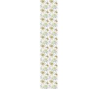Ambiance Sticker Carta da parati in tessuto non tessuto pre-incollato, rotolo da carta da parati astratta, fiori verdi, adesivo decorativo, 1 rotolo da 300 x 60 cm