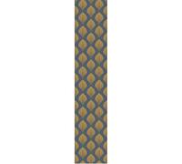 Ambiance Sticker Carta da parati in tessuto non tessuto pre-incollato, rotolo da carta da parati blu, grigio, foglie chic adesive decorative, 1 rotolo da 300 x 60 cm