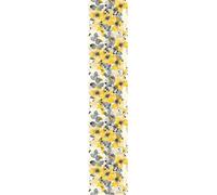 Ambiance Sticker Carta da parati in tessuto non tessuto pre-incollato, rotolo da carta da parati scandinava, fiori acquerelli, gialli, adesivo decorativo, 1 rotolo da 300 x 60 cm