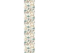 Ambiance Sticker Carta da parati in tessuto non tessuto pre-incollato, rotolo da carta da parati vintage, fiori blu, adesivo decorativo, 1 rotolo di altezza 300 x larghezza 60 cm