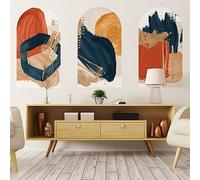 Ambiance Sticker Carta da parati non tessuta pre-incollata affreschi giganti - Archi astratti rossi e blu - adesivo decorativo - 90 x 135 cm