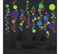 Ambiance Sticker Fosforescente Luminoso Adesivo da parete Soffitto Bambino Fluorescente Punti Multicolore, H145 x L110 cm