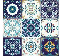 Ambiance Sticker Murales Piastrelle adesive per cucina e bagno, piastrelle di cemento Azulejos Anthorion, 9 adesivi da 15 x 15 cm