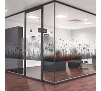 Ambiance Sticker Pellicola Adesiva per Vetri Privacy - Campo di Fiori e Farfalle - Adesivo per Schermi Privacy per Finestre e Porte Doccia | H40 x L200 cm