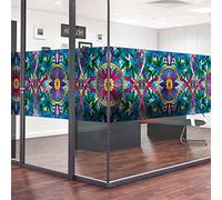 Ambiance Sticker Pellicola Adesiva Per Vetri Privacy - Liane e Fiori Vetrata - Adesivo Per Schermi Privacy per Finestre e Porte Doccia | H40 x L200 cm