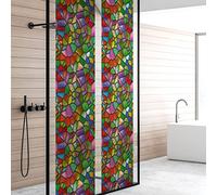 Ambiance Sticker Pellicola Adesiva per Vetri Privacy - Vetro Colorato Multicolore - Adesivo per Schermi Privacy per Finestre e Porte Doccia | H40 x L200 cm