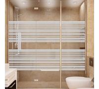 Ambiance Sticker Pellicola per finestra anti-sguardo oscurante, autoadesiva, per finestra e porta della doccia, linee orizzontali, 55 x 200 cm