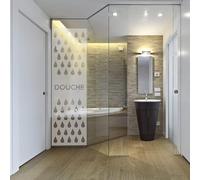 Ambiance Sticker Pellicola per la Privacy della Privacy della Finestra - Adesivi per Schermo della Privacy Autoadesivi per Vetro e Porta della Doccia | Doccia - H120 x L35 cm