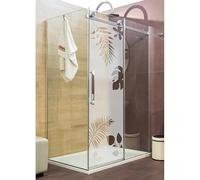 Ambiance Sticker Pellicola per la Privacy della Privacy della Finestra - Adesivi per Schermo della Privacy Autoadesivi per Vetro e Porta della Doccia | Foglie Esotiche - H150 x L45 cm