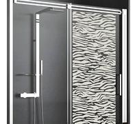 Ambiance Sticker Pellicola per la Privacy della Privacy della Finestra - Adesivi per Schermo della Privacy Autoadesivi per Vetro e Porta della Doccia | Motivo a Pelle di Tigre - H120 x L35 cm