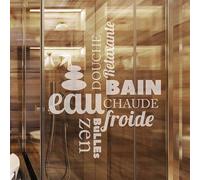 Ambiance Sticker Pellicola per la Privacy della Privacy della Finestra - Adesivi per Schermo della Privacy Autoadesivi per Vetro e Porta della Doccia | Doccia Zen - H120 x L100 cm