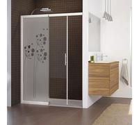 Ambiance Sticker Pellicola per la Privacy della Privacy della Finestra - Adesivi per Schermo della Privacy Autoadesivi per Vetro e Porta della Doccia | Fiori Artistici - H95 x L35 cm