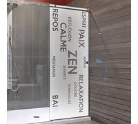 Ambiance Sticker Pellicola per la Privacy della Privacy della Finestra - Adesivi per Schermo della Privacy Autoadesivi per Vetro e Porta della Doccia | Zen - H160 x L55 cm