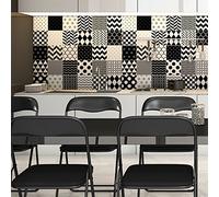 Ambiance Sticker Rivestimenti Autoadesivi per Cucina e Bagno Norvégien - 9 Piastrelle Adesive 10 x 10 cm