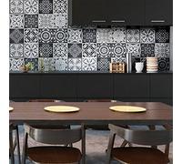 Ambiance Sticker Rivestimenti Autoadesivi per Cucina e Bagno Nuance de Gris Rimini - 9 Piastrelle Adesive 20 x 20 cm