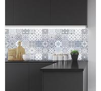 Ambiance Sticker Rivestimenti Autoadesivi per Cucina e Bagno Nuances de Gris Gythio - 9 Piastrelle Adesive 15 x15 cm