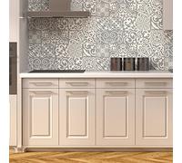 Ambiance Sticker Rivestimenti Autoadesivi per Cucina e Bagno Nuances de Gris Palaos - 9 Piastrelle Adesive 20 x 20 cm