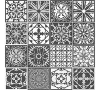 Ambiance Sticker Rivestimenti Autoadesivi per Cucina e Bagno Originaux Nuance Gris - 9 Piastrelle Adesive 10 x 10 cm